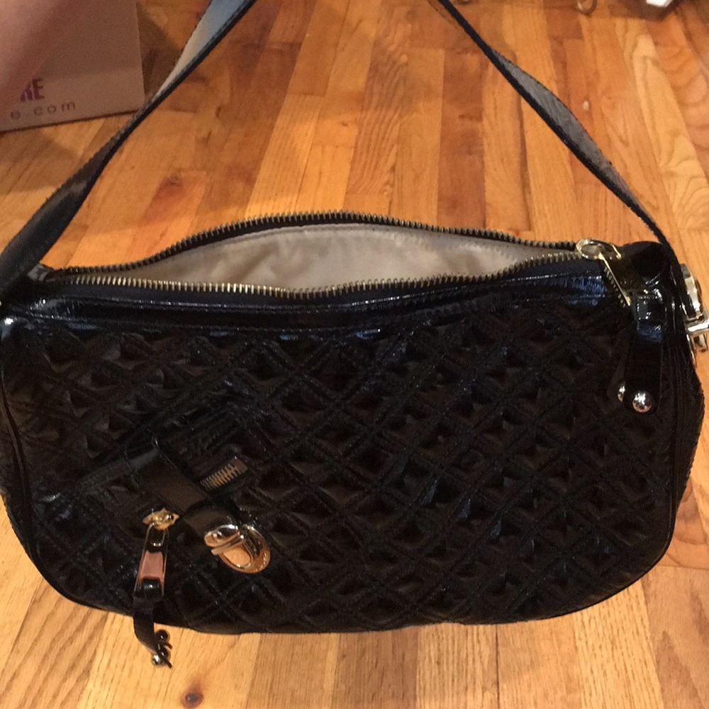 Black patent leather quilted Marc Jacobs purse